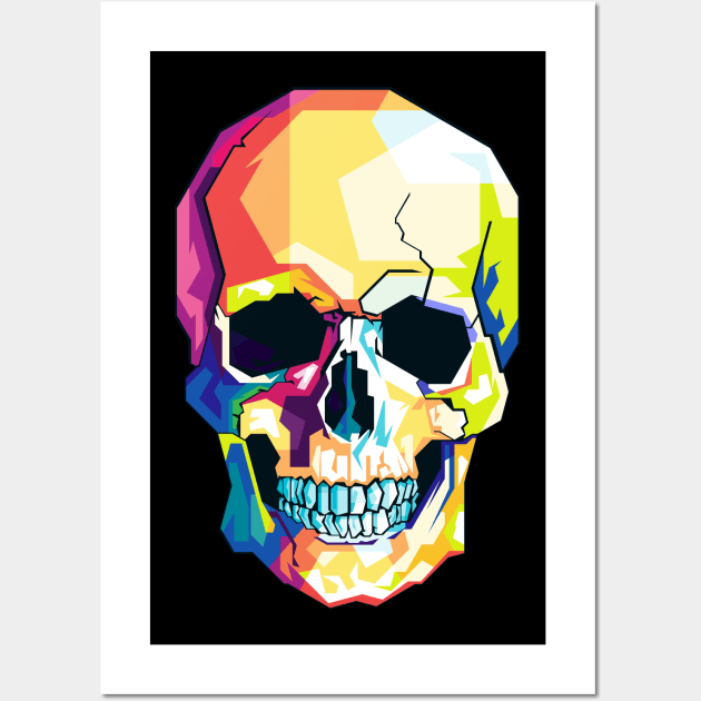 skull pop art Wall Art by Sakent